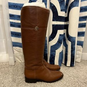 Tory Burch Jolie wide leg riding boot.  Rustic brown.  Worn once.  Size 7.